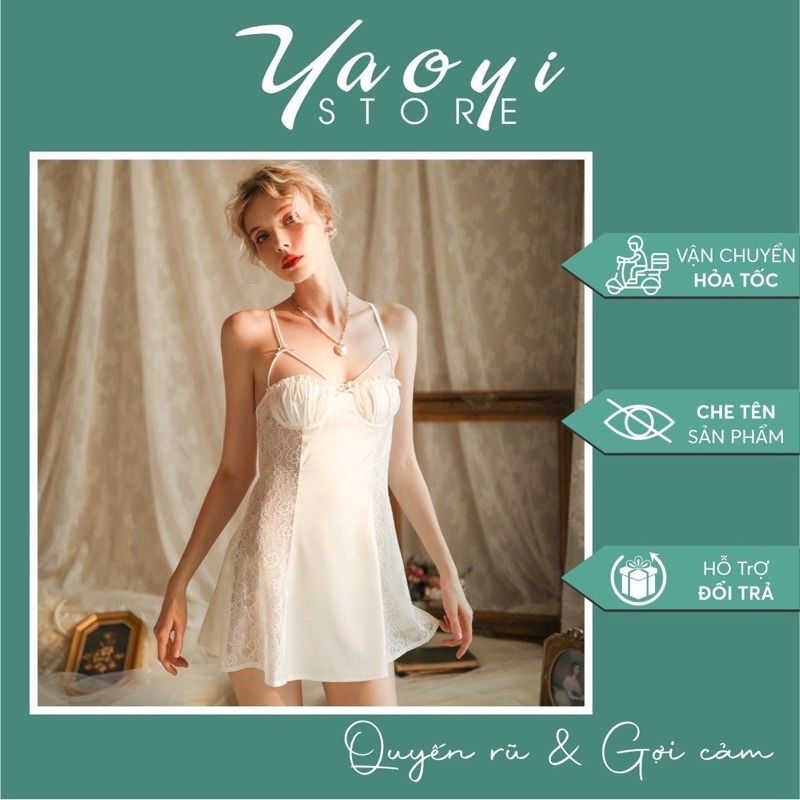 Váy ngủ lụa 2 dây sexy quyến rũ gợi cảm đồ ngủ đẹp gợi cảm cho nữ v456