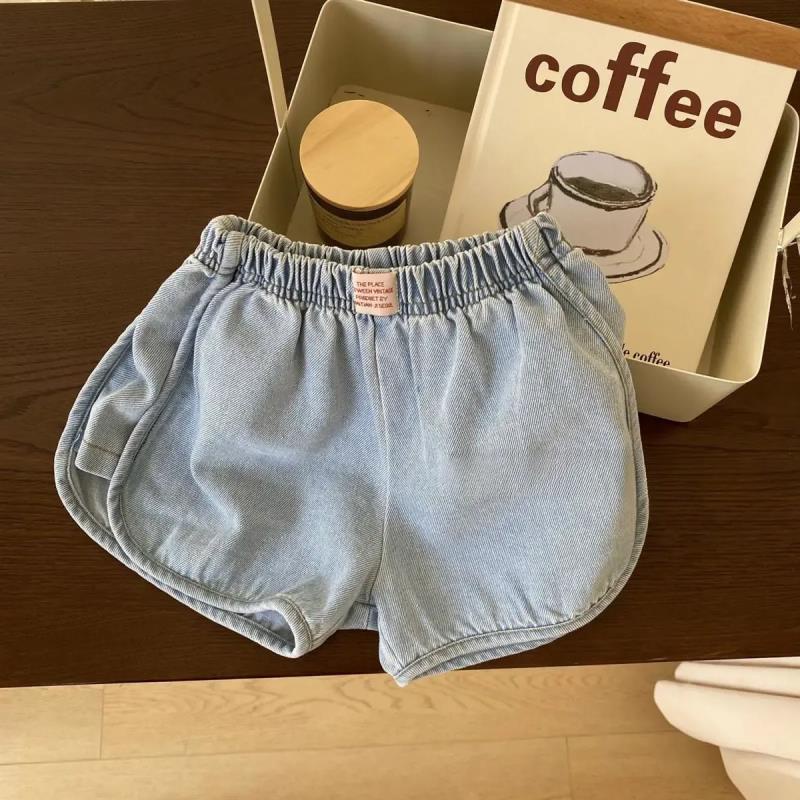 MNGRL Quần short jean MNGRL thoải mái phong cách Hàn Quốc thời trang mùa hè dành cho trẻ em