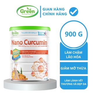 Sữa bột nghệ mờ sẹo và đẹp da Green Milk Nano Curcumin 900g Date 2025