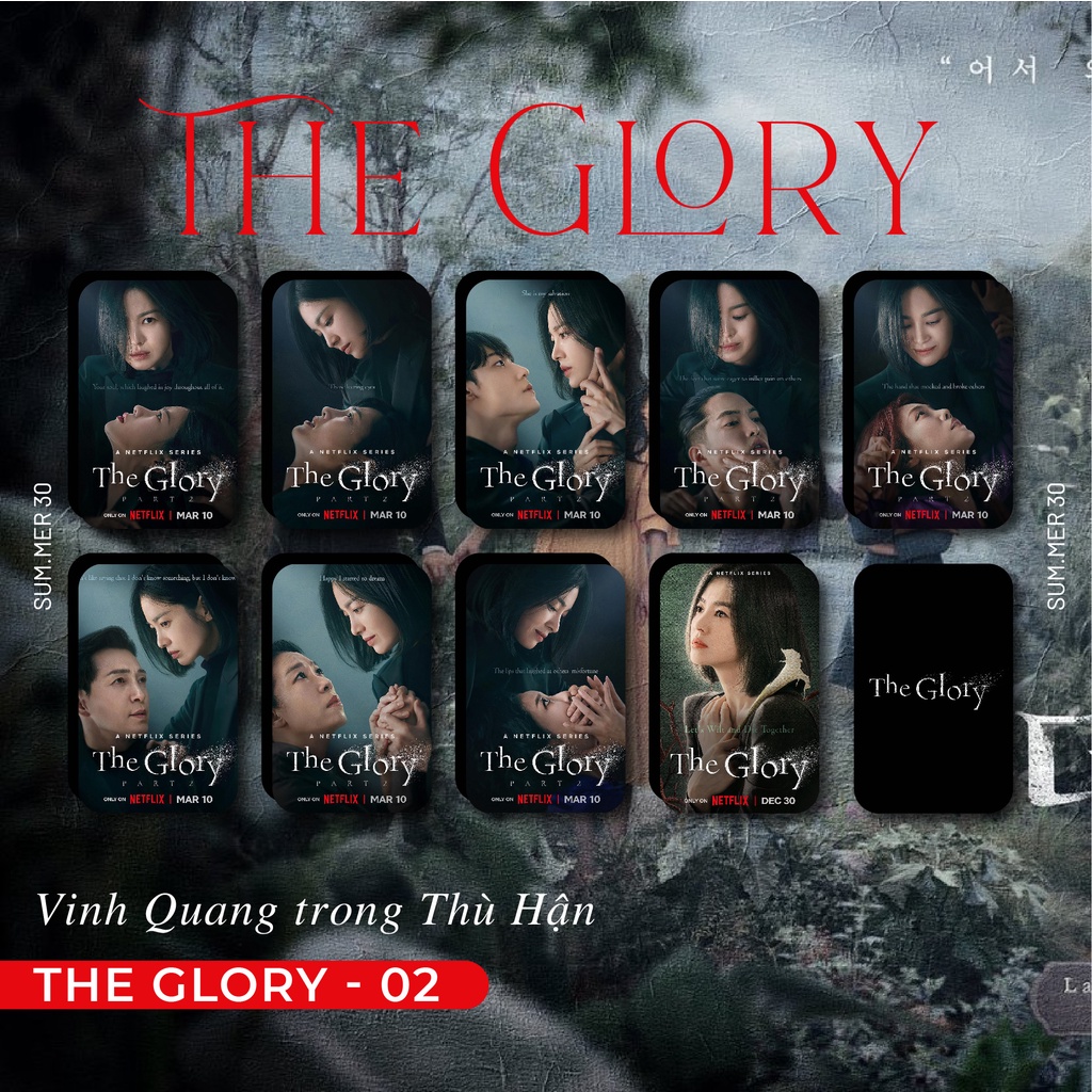 Sum.mer30 - Set 9 card bo góc The Glory Vinh Quang Trong Thù Hận unoff