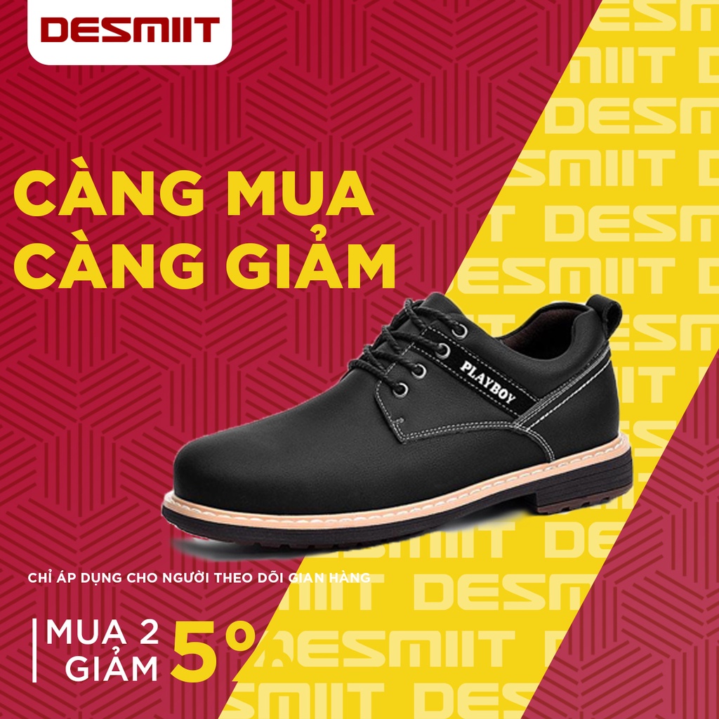 Giày Da Nam PlayBoy X3941 - Chất Liệu Da Bò 2 Lớp + Đế PU Chắc Chắn - Thiết Kế Bo Tròn Mũi GIày Tạo Nên Sự Năng Động