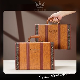 Hộp rượu vang, hộp đựng rượu vang - Da Đôi classic
