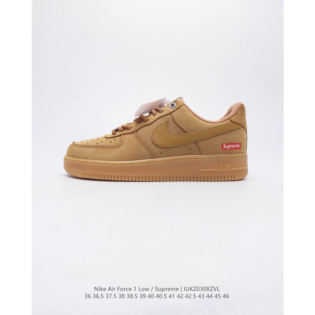 Giày Best Original Quality *like*auth like*authentic Sneaker *_Supreme x Nike_ Air Force 1 Low"07"Wheat Flax"_* DN1555-2