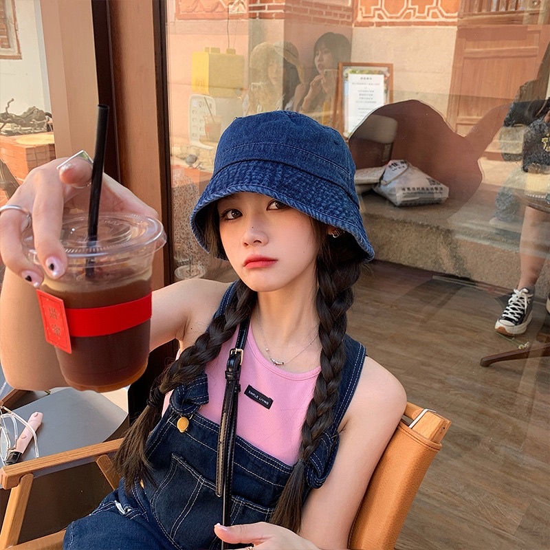 Mũ Nón Bucket Denim Dày Dặn