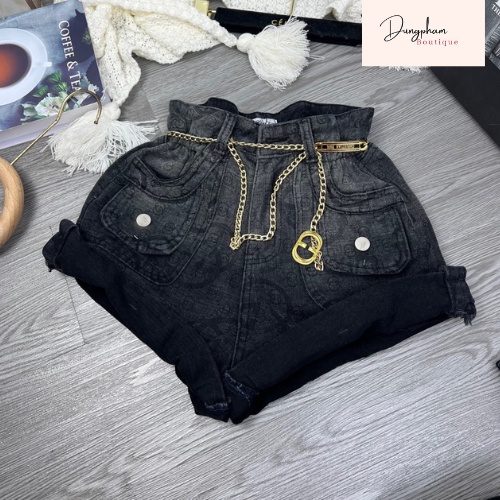 Quần sooc jeans vấn gấu hàng Quảng châu - Anna.Store