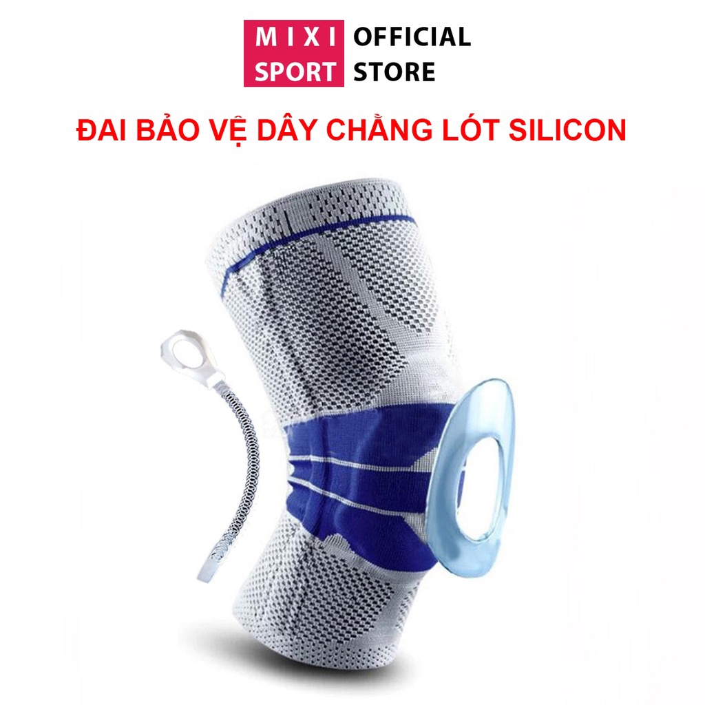 Đai Bảo Vệ Khớp Gối, Phục Hồi Chấn Thương Có Thanh Trợ Lực Và Đệm Silicon Chơi Thể Thao