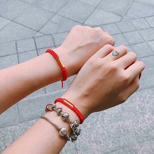VÒNG TAY CHỈ ĐỎ ĐỎ MAY MẮN CHÙA VÀNG THÁI LAN