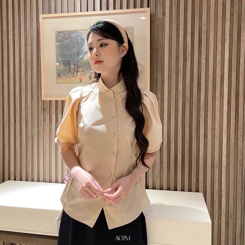 Amery Shirt / Áo sơ mi thiết kế vạt cong