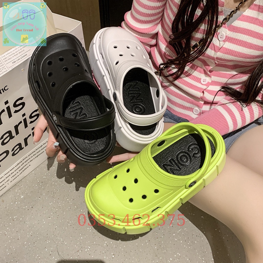 Sục Cross Trơn Đế 7cm Và 5cm Hàng Loại 1 Dép Bánh Mì Nam Nữ Đế EVA Siêu Nhẹ Siêu Xinh Cực Êm Chân Không Kèm Sticker