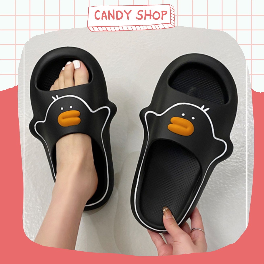 Dép quai ngang bánh mì hình con vịt dễ thương chống trượt thoáng khí Candyshop