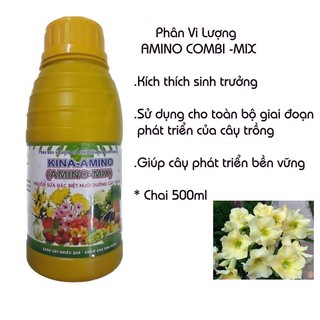 Chai 500ml Phân Vi Lượng KINA-AMINO MIX Điều Hòa Sinh Trưởng, Vọt Đọt Mập Thân Nhanh