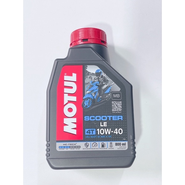Nhớt Motul tay ga 800ml Scooter LE 10W-40 4T, hiệu suất tối ưu giúp xe bốc hơn