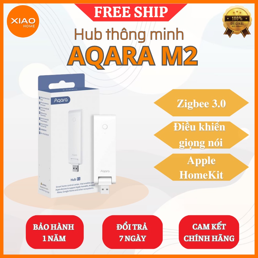 Bộ điều khiển trung tâm Aqara E1 - Bản quốc tế - Aqara Hub E1 - Dạng USB nhỏ gọn - Zigbee 3.0 - Hỗ trợ Apple Homekit