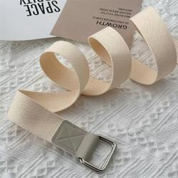 Thắt Lưng Vải Kaki Màu Trơn Thời Trang Hàn Quốc