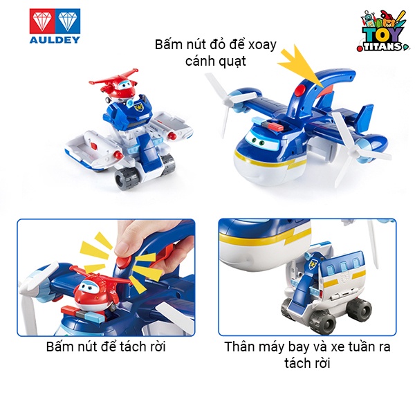 Đội bay siêu đẳng SUPERWINGS - Máy bay tuần tra BADGE - Có thể tách rời và bắn đạn