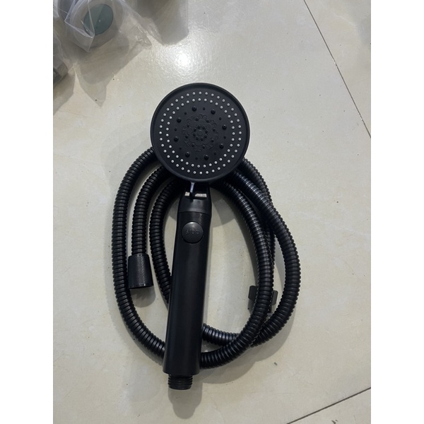 Bộ bát sen tắm màu đen điều chỉnh 5 chế độ cao cấp
