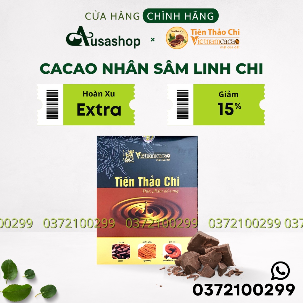 Bột Ca Cao Tiên Thảo Chi - Hộp 15 Gói - Chính Hãng Việt Nam