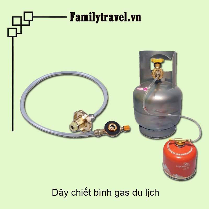 Van Chuyển Đổi Bình Gas Cho Dã Ngoại, Van bơm chiết nạp bình ga lùn dã ngoại - Family Travel