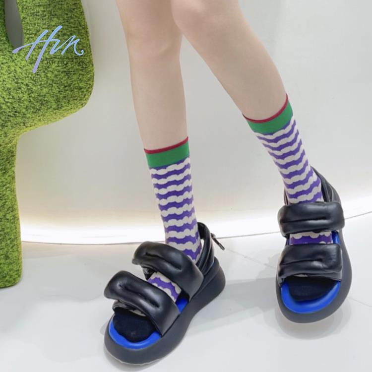 Giày Sandal Đế Dày Quai Dán Phong Cách Thời Trang Roman Mùa Hè 2023 Mới