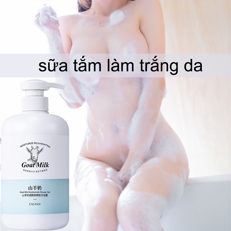 sữa tắm trắng da 800ml chiết xuất sữa dê núi có hiệu quả làm trắng làm sáng da phục hồi da cháy nắng