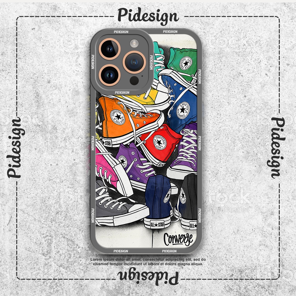 Ốp điện thoại thiết kế Converse độc lạ cho iphone 6 7 8plus X Xs max 11 12 12pro 12promax 13 14pro max Pidesign