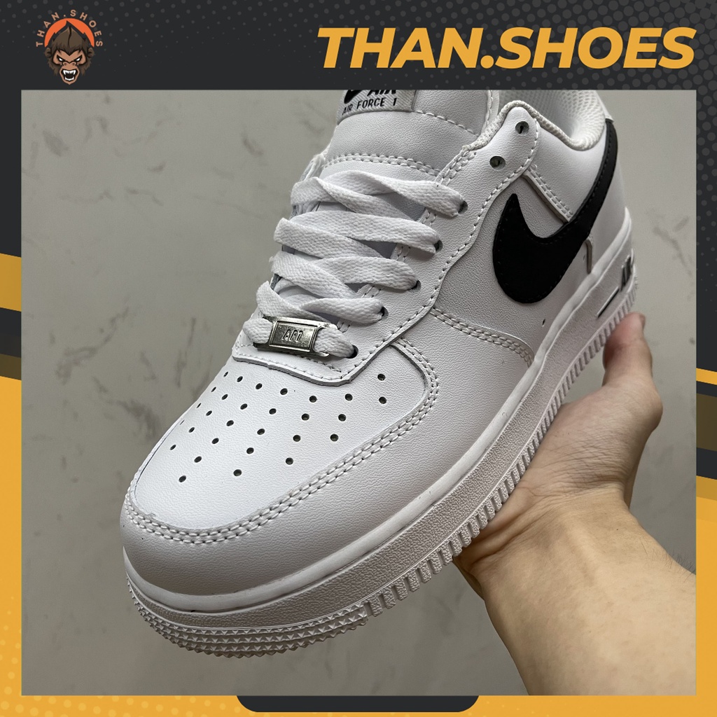 Giày Air Force 1 Low White Black, AF1 Trắng Đen - Than.Shoes