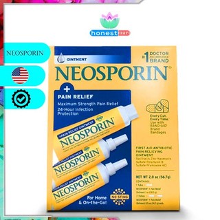 Kem mỡ giảm viêm, liền sẹo Neosporin Maximum Strength Ointment