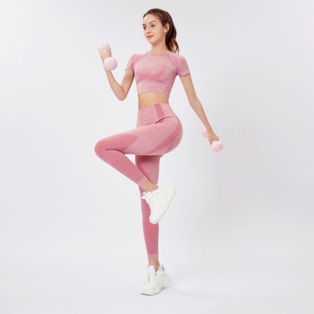 Áo Crop Top Thể Thao Ôm Dáng Co Giãn Thoáng Khí Màu Xám / Hồng / Tím / Đen L26AD028