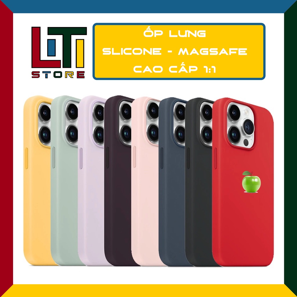 ⚡️Ốp silicone iPhone 14 chất lượng cao ⚡️ Ốp Lưng Silicon Sạc Từ Chống Bẩn iPhone 14 / iPhone 14 Promax - Chống va đập