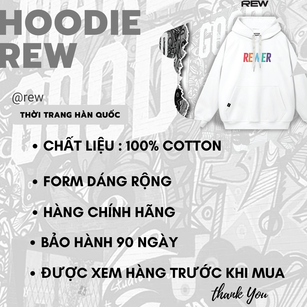 Áo hoodie local brand REW form rộng Unisex dành cho cả nam và nữ mẫu REW GAMEOVER