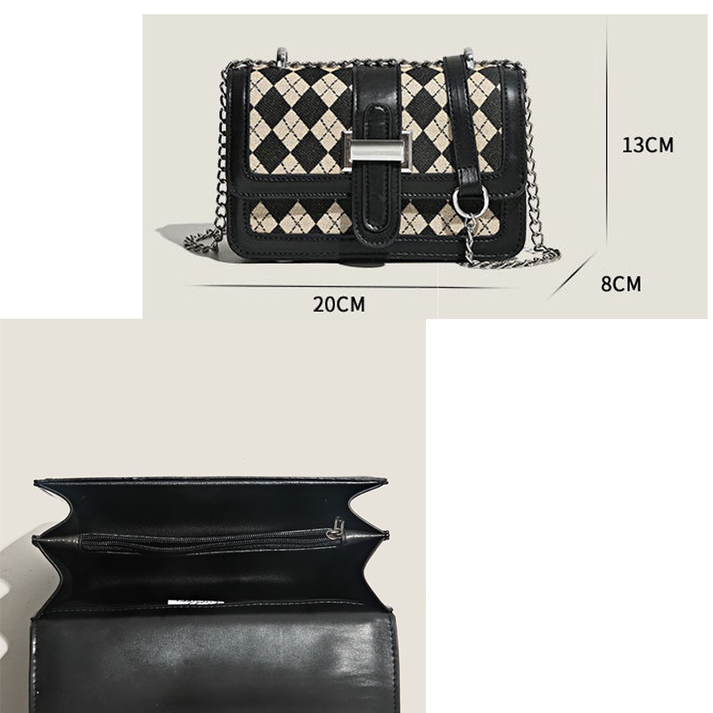 Túi Xách Nữ Đeo Chéo Họa Tiết Caro Thời Trang