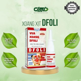Xịt xoang dfoli xịt mũi hỗ trợ dứt điểm xoang cấp và mãn tính - chai 15ml