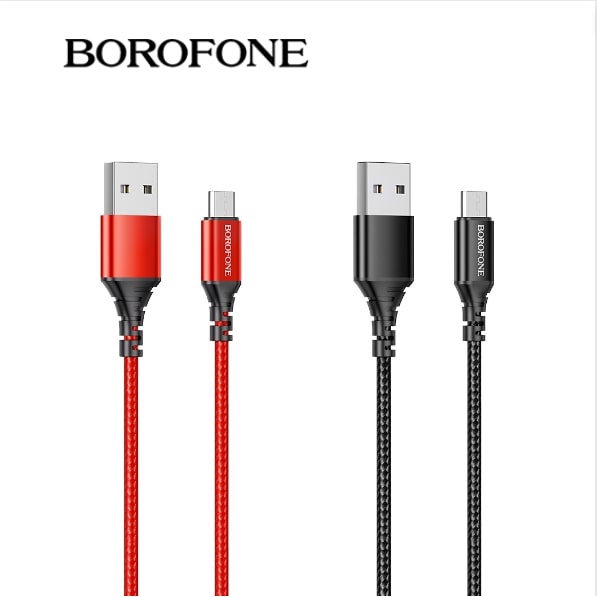 Dây Sạc Nhanh Micro, TypeC, I.P BX54 Bọc Dù Chính Hãng, Cáp Sạc 2.4A Borofone Bảo Hành 12 Tháng