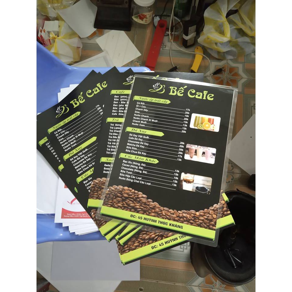 MENU ÉP PLASTIC ( CHỐNG NƯỚC )