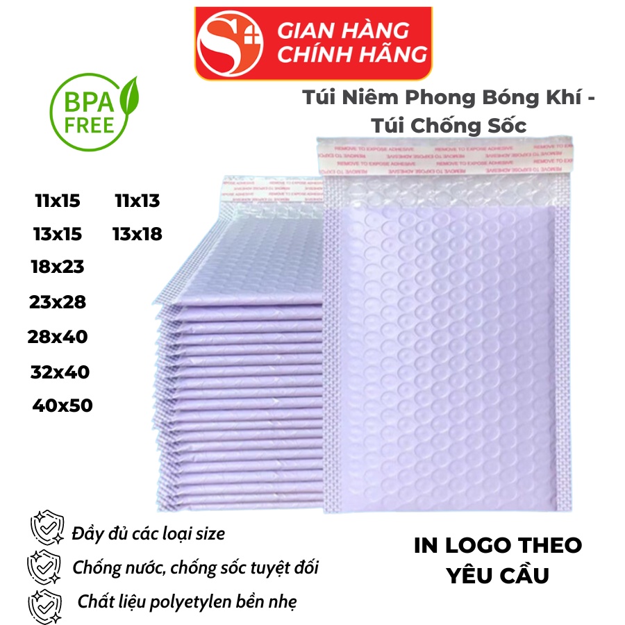 Túi Gói Hàng Niêm Phong ShineYe Túi Bóng Khí Chống Sốc Chống Nước Túi Chống Sốc Giá Rẻ Đủ Size