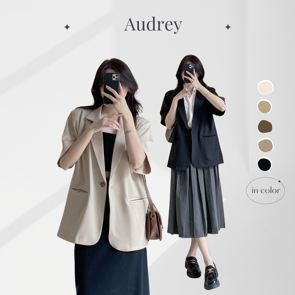A075 Áo blazer cộc tay AUDREY