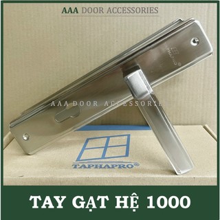 Khoá tay gạt cửa đi hệ 1000 taphapro dùng cho cửa nhôm, sắt, gỗ đố 4x8