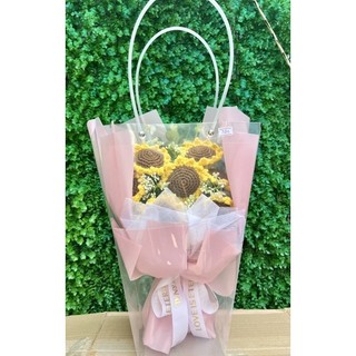 Hoa đan bằng len, hoa thú len handmade