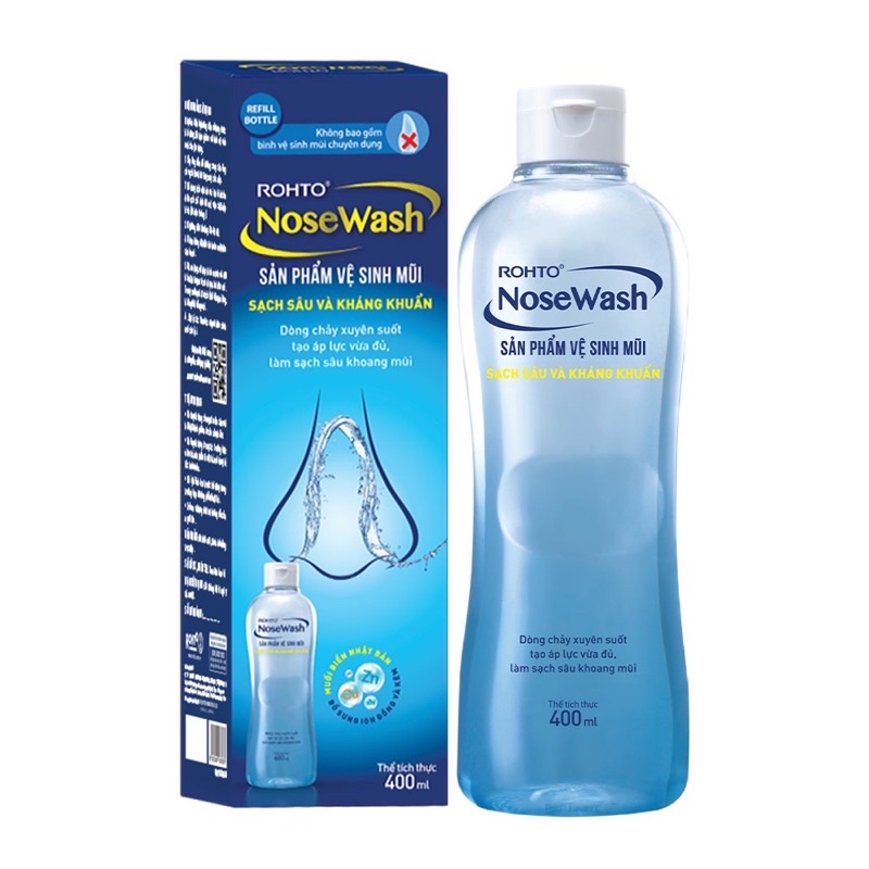 Dung dịch vệ sinh mũi Rohto NoseWash (Bình thay thế) 400ml