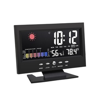 Đồng hồ để bàn led màn hình lcd báo thức, cảm biến âm thanh