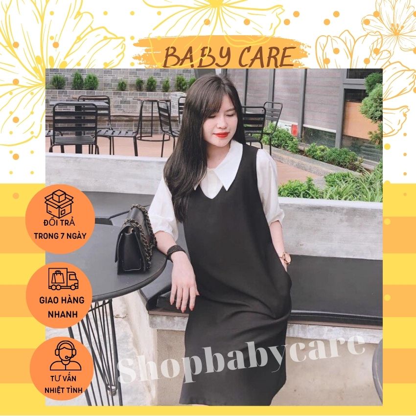 ĐẦM BẦU CÔNG SỞ YẾM BABYDOLL THIẾT KẾ CỔ TRẮNG SƠ MI- VÁY BẦU MÙA HÈ XINH, ĐẦM GIÁ RẺ LỊCH SỰ CHO MẸ BẦU
