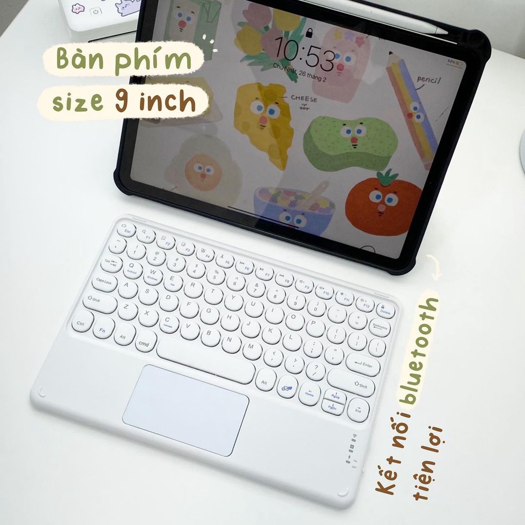 [Bảo Hành 6 tháng 1 đổi 1] Bàn Phím Bluetooth Mini Kèm Touchpad Cho Máy Tính Bảng Điện Thoại
