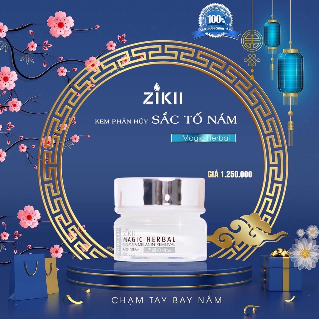 COMBO Kem phân hủy sắc tố nám Magic Herbal Nhật bản tặng ( 2 ) lọ Tế bào gốc đông khô Super Cell nhật bản