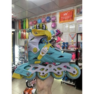 Giày patin Joy Kid L6 cao cấp frame hợp kim, bảo vệ cổ chân, có khoá bánh