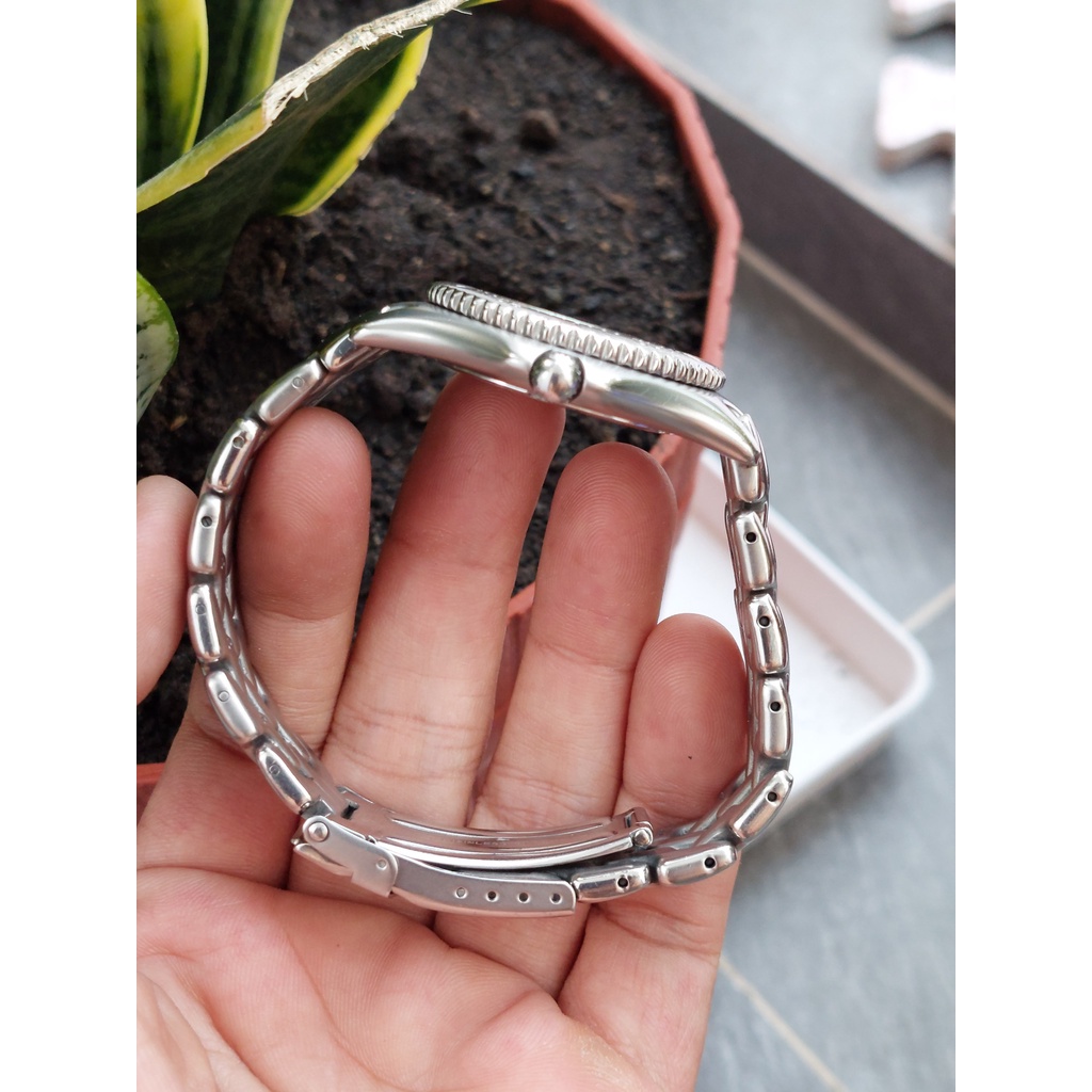 Đồng hồ nam Elgin 6 kim dây xương cá chạy pin hàng Si