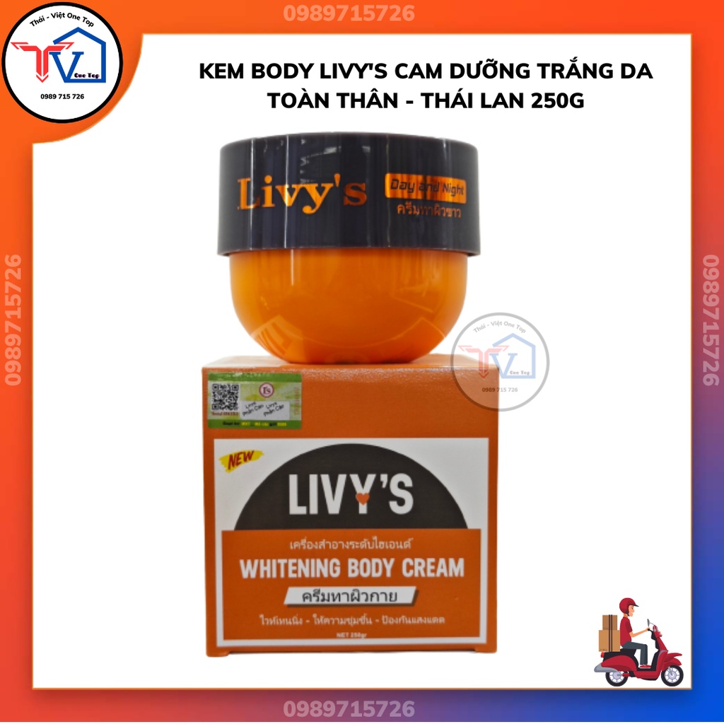 Kem body Livy's Cam ( Mẫu Mới ) Thái lan 250g