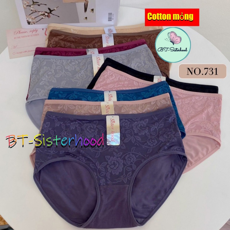 Quần lót nữ Sisterhood 731,CHIP nhập khẩu Thái Lan, FORM XL XXL v3 97-115cm ,chất vải cotton cực nhẹ