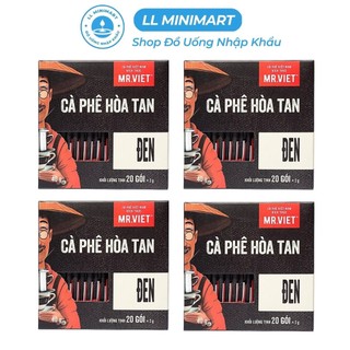 Combo 4 hộp cà phê hòa tan đen mr.viet 40g/hộp