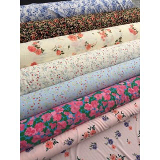 Vải lụa thời trang - Lụa giãn thời trang lên đồ vintage siêu xinh. Hồng nhạt khổ vải 1.4m, các mẫu còn lại khổ vải 1.5m