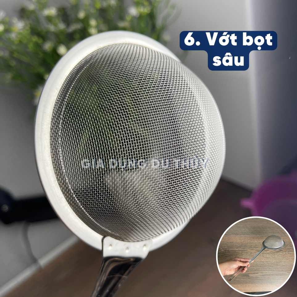 Dụng cụ hớt bọt, vớt cặn, lọc dầu lược dừa, rây bột bằng inox không gỉ lọc cà phê bằng vải, đa dạng đủ kích thước